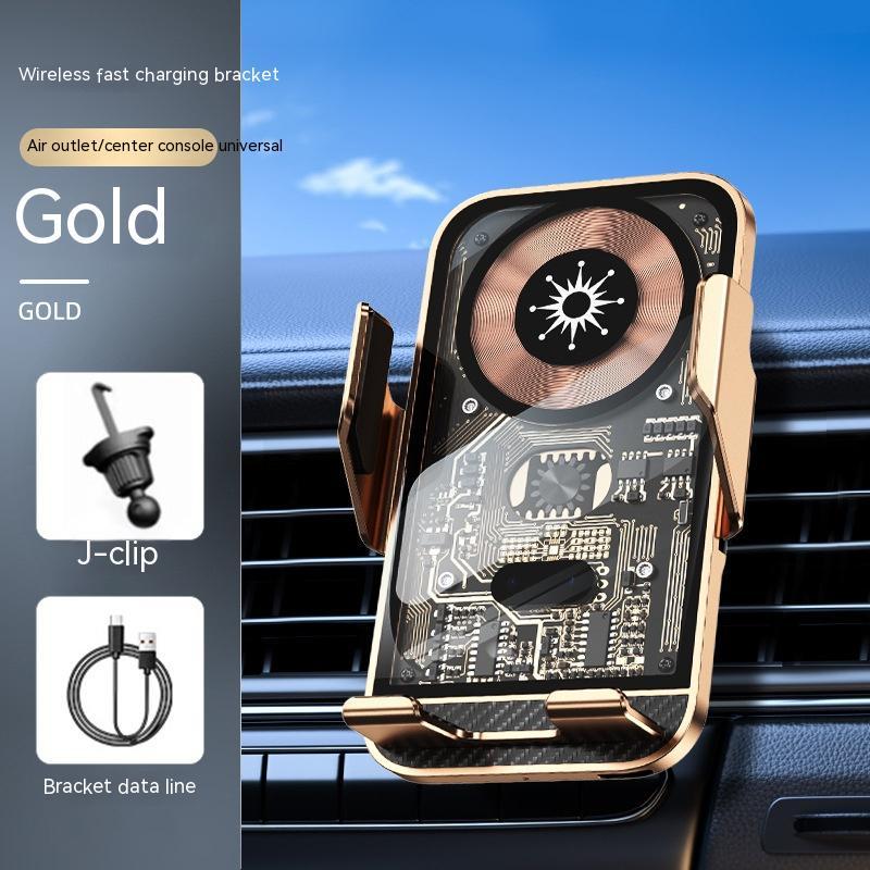 Wireless Charger Automatic Induction Air Outlet Car Phone Holder Vehicle Gym From House Gold