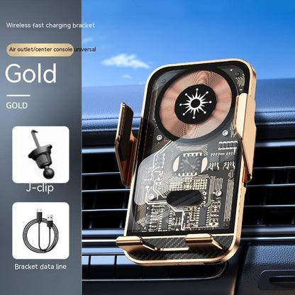 Wireless Charger Automatic Induction Air Outlet Car Phone Holder Vehicle Gym From House Gold