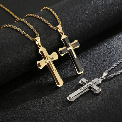 European And American Classic Creative Cross Pendant Necklace Jewelry dealsniper-net