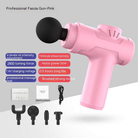 Charging Portable Vibration Mini Massage Gun Health dealsniper-net 8211 Pink Color Box Package