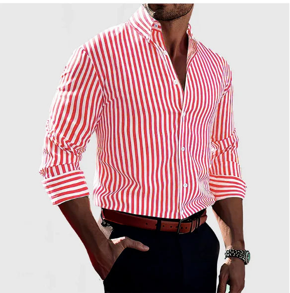 Ins Stripe Printed Long Sleeve Shirt Men Fashion Men Gym From House CCS 1688XC 133 L