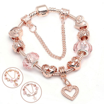 Fashion Love Geometric Rose Gold Bracelet Women's Jewelry Jewelry Gym From House
