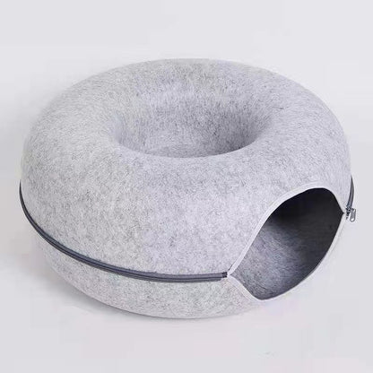 Pet Bed Comfortable Round Cat Tunnel Pets Gym From House