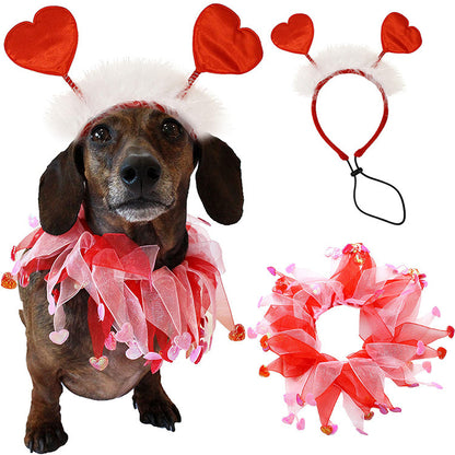 Pets Valentine's Day Decoration Pet Scar Valentine's Day