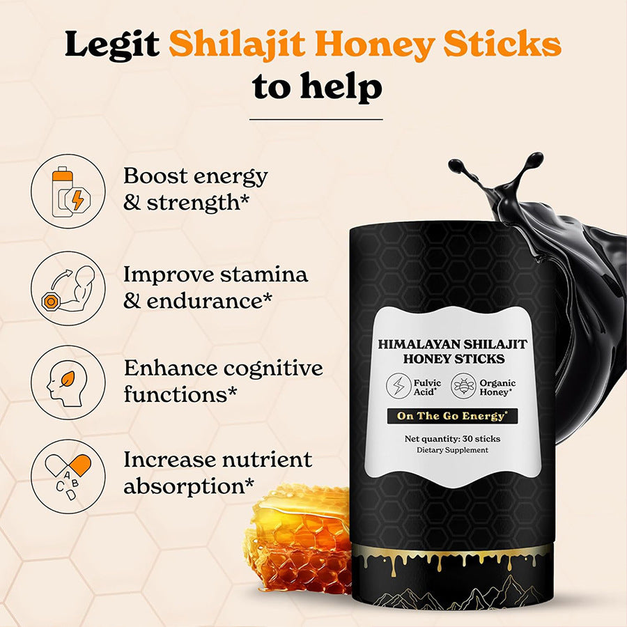 30 STICKS Xilaizhi Honey Stick Shilajit Honey Sticks Beauty Gym From House