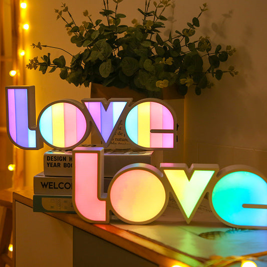 Valentines Day Decor LED LOVE Light Valentines Day Gift For Girlfriend