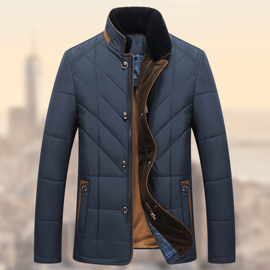 Middle-aged And Elderly Padded Jacket Father Winter Clothes Men dealsniper-net Dark Blue 2XL