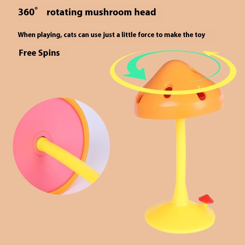 Pet Cat Bite Rotating Mushroom Relieving Stuffy Toy Pets dealsniper-net