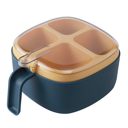 Multi-cell Household Kitchen Seasoning Jar With Lid Kitchen dealsniper-net Blue