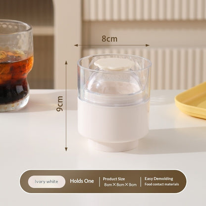 Practical 6cm Ice Ball Mold Plastic Quick-freezing Ice Sphere Mold Kitchen DealSniper.net Ivory White