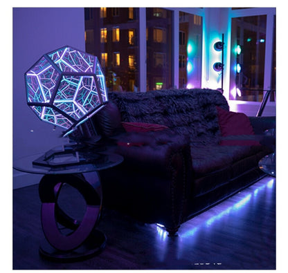 Night Light Creative And Cool Infinite Dodecahedron Home Decor dealsniper-net