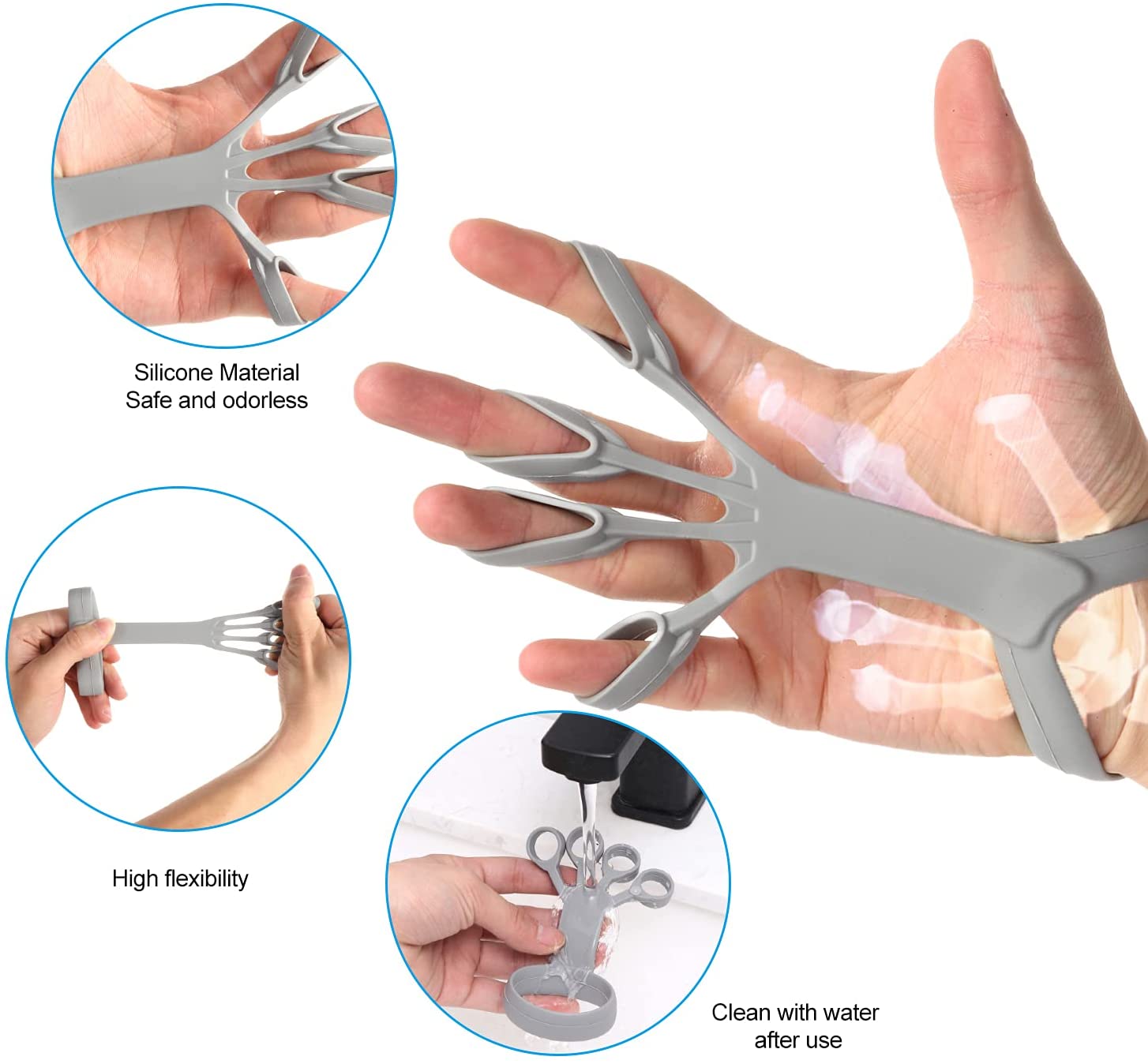 Silicone Grip Device Finger Exercise Stretcher Arthritis Hand Grip Trainer Sports DealSniper.net