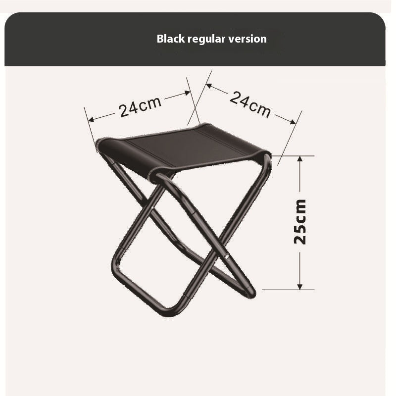 Camping Portable Pencil Bag Folding Stool Outdoor DealSniper.net Black
