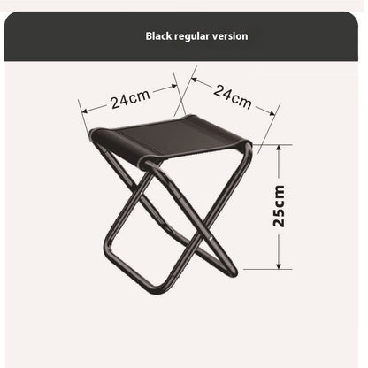 Camping Portable Pencil Bag Folding Stool Outdoor DealSniper.net Black