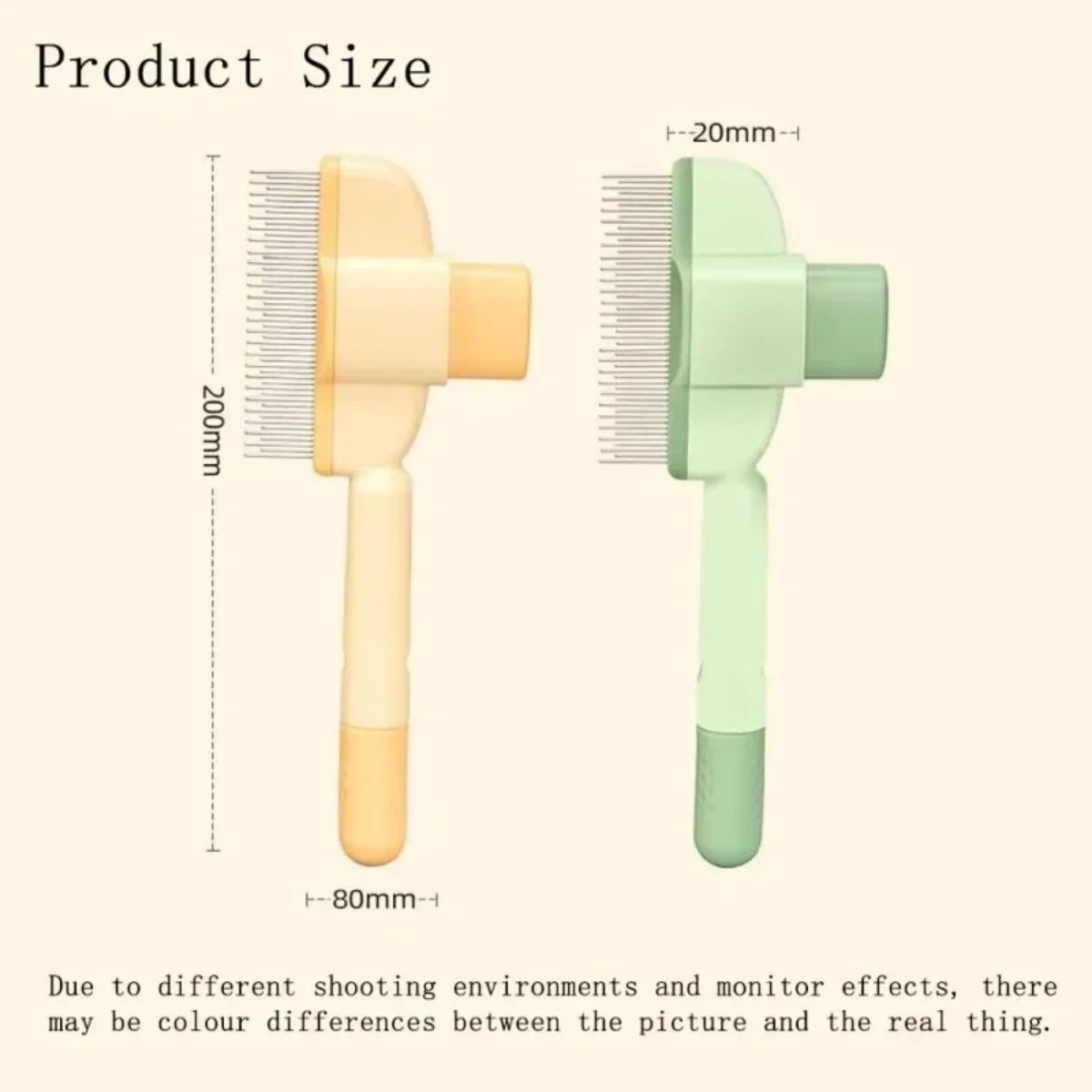Pet Grooming Brush One-Click Hair Removal Gentle On Skin Pet Pets DealSniper.net