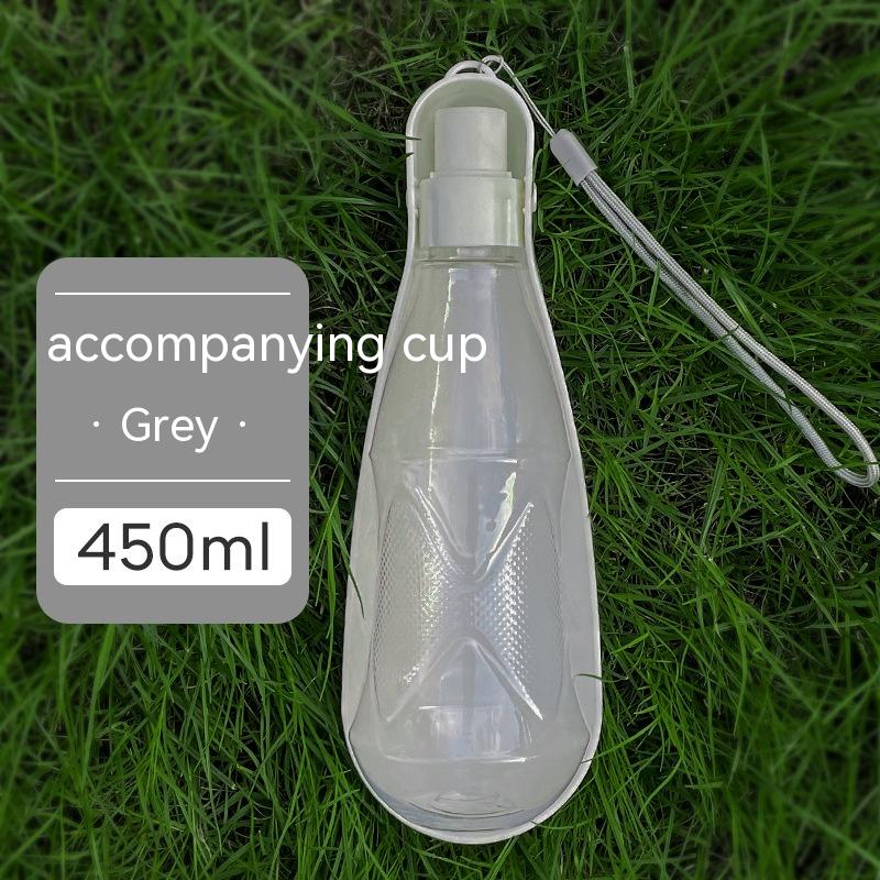 Water Cup Outdoor Portable Folding Dog Water Bottle Pets dealsniper-net Gray 450ml