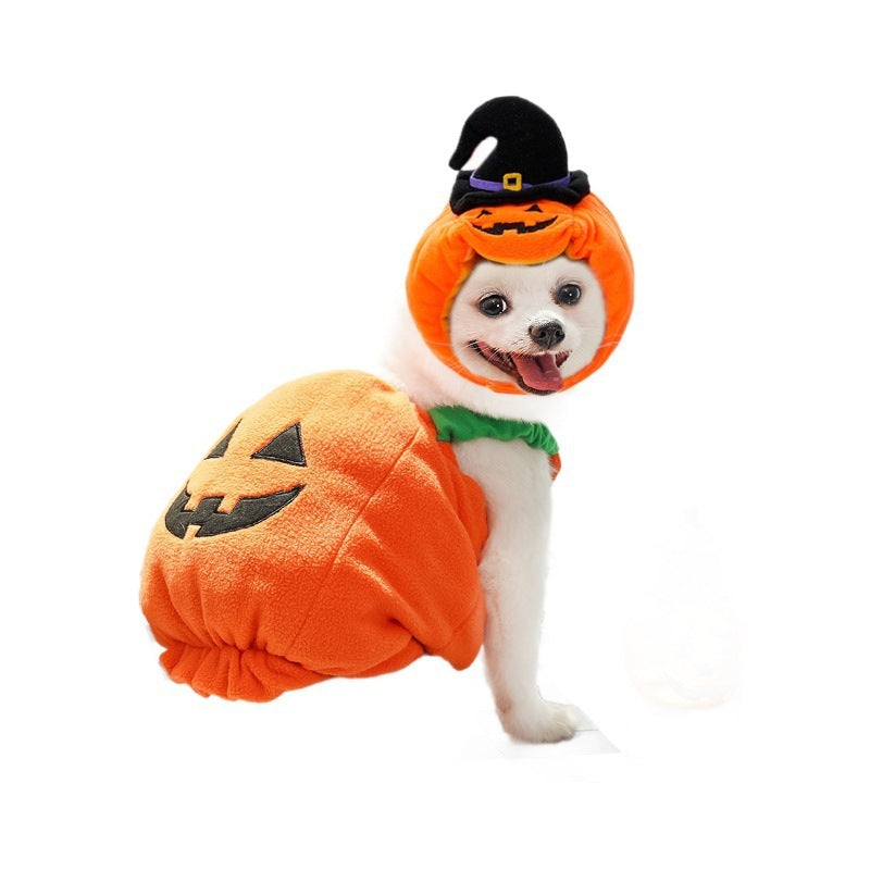 Halloween Pumpkin Vest For Dogs Cats Festive Pet Costume Harness Pets null Set L