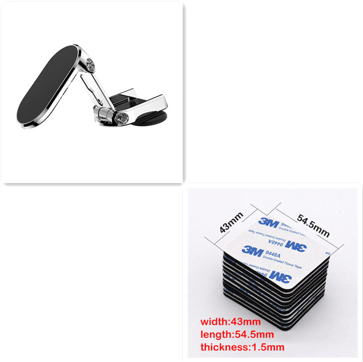 Rotate Metal Magnetic Car Phone Holder Foldable Universal Vehicle Gym From House Folding Magnetic Silver set