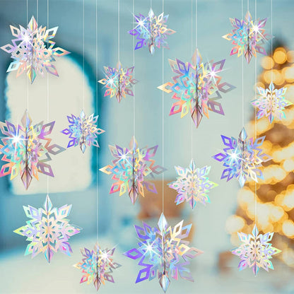 Christmas Decorations 3D Mini Flag Scene Show Window Pendant Holidays DealSniper.net