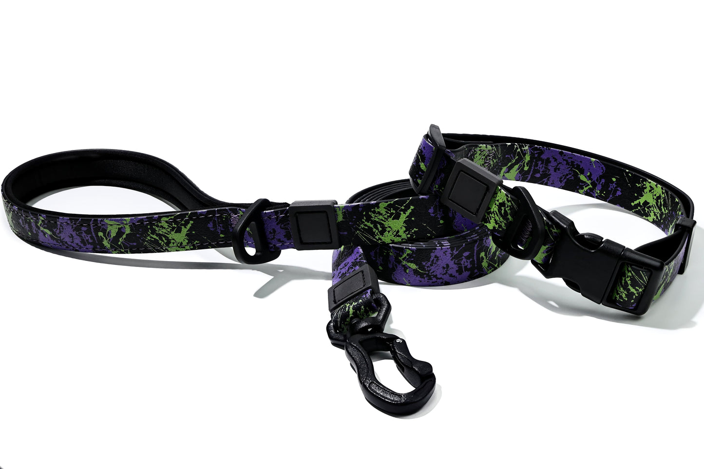UV Printing Camouflage Embossed Pet Leash Set Is A Perfect Combination Pets dealsniper-net Purple 15mm
