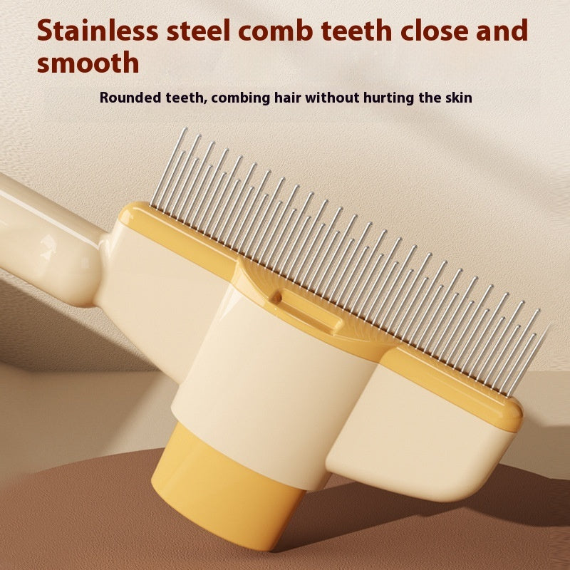 Professional Pet Comb For Dogs And Cats With Release Button Pets Gym From House