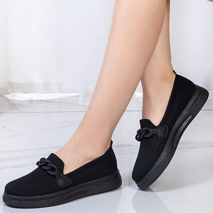 Chain Flats Shoes For Women Slip On Round Toe Comfortable Shoes Women dealsniper-net