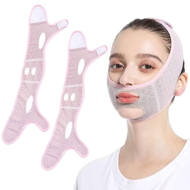 Facial Face Support Tool Non-thin Face Carving Lifting Mask Beauty dealsniper-net Pink Covered Nose Opening