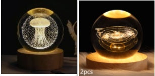 Luminous Starry Sky And Planets Moon Moon Crystal Ball Night Lamp
