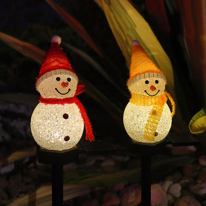 Outdoor LED Solar Snowman Light Landscape Lamp Decorations