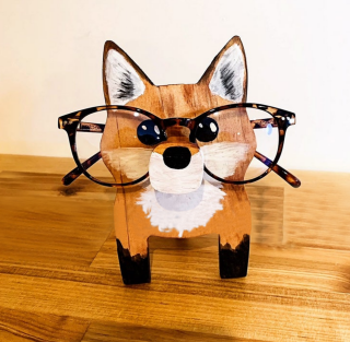 Animal Spectacle Frame Wooden Fox Glasses Storage Holder