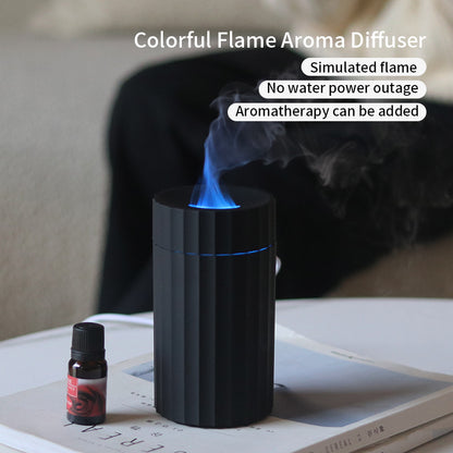 7 Colors Flame Aromatherapy Diffuser, 100ml Essential Oil Diffuser Mini Humidifiers Portable Humidifier With Waterless Auto-Off Protection For Bedroom, Home, Office, Trip, Yoga