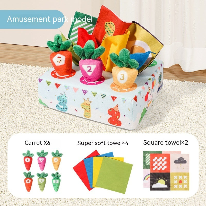 Two-in-one Pulling Radishes Paper Extraction kids toys DealSniper.net Amusement Park Radish