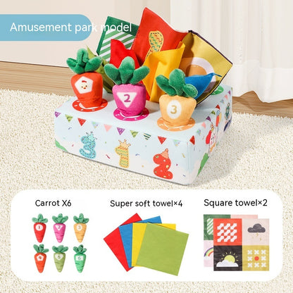 Two-in-one Pulling Radishes Paper Extraction kids toys DealSniper.net Amusement Park Radish