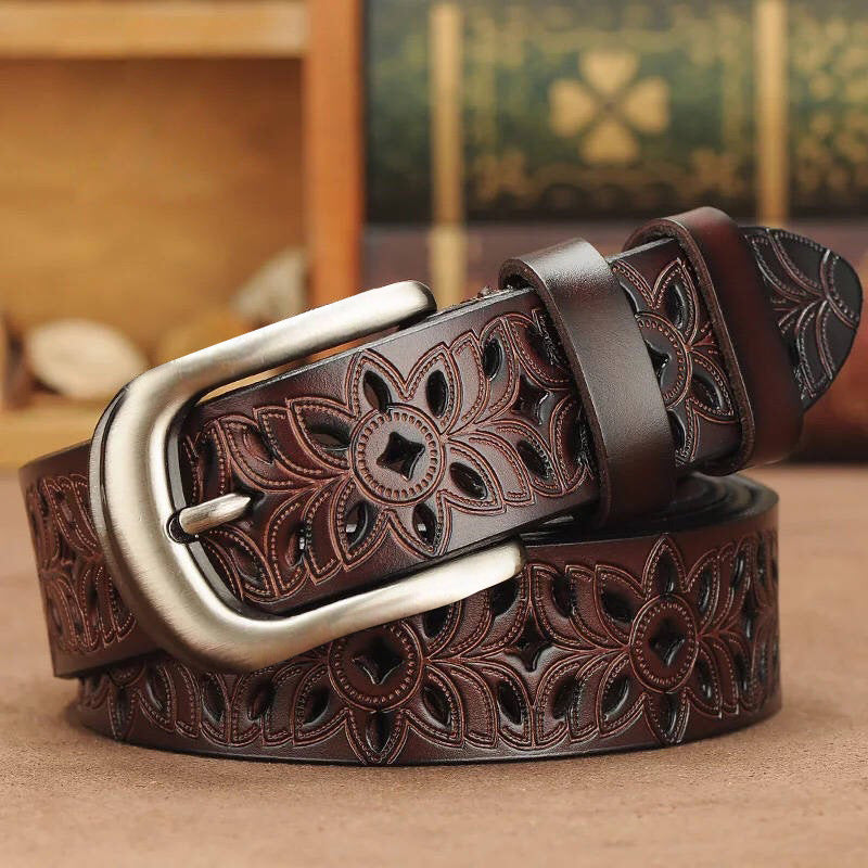 New Belt Hollow Pattern Belt Ladies Trend Waistband Women Gym From House Coffee Trimmable