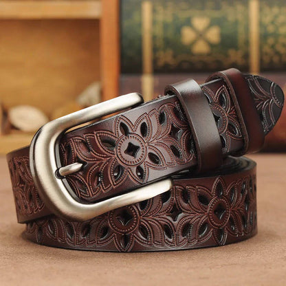 New Belt Hollow Pattern Belt Ladies Trend Waistband Women Gym From House Coffee Trimmable