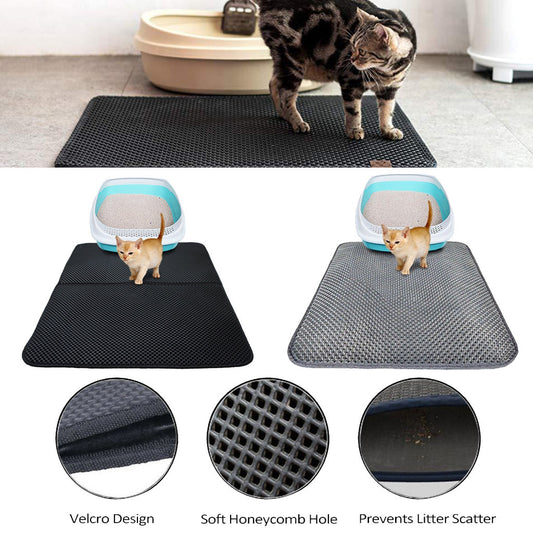 Double Layer Litter Cat Bed Pads Pet Cat Litter Mat Pets dealsniper-net