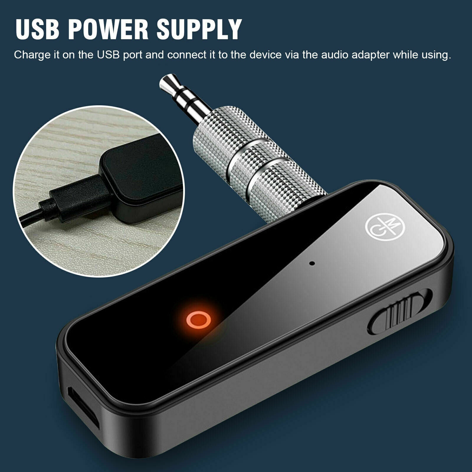 Bluetooth 5.0 2in1 Transmitter Receiver Car Wireless Audio Adapter USB 3.5mm Aux Vehicle dealsniper-net