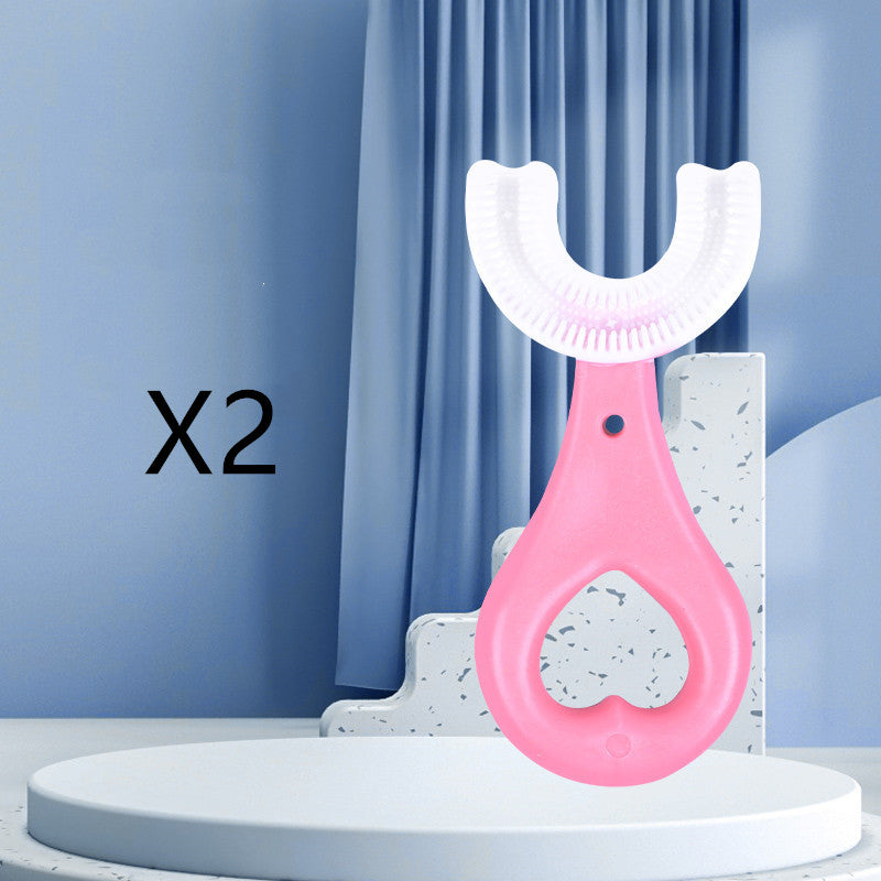 Children's U-shaped Food Grade Soft Rubber Toothbrush Health dealsniper-net