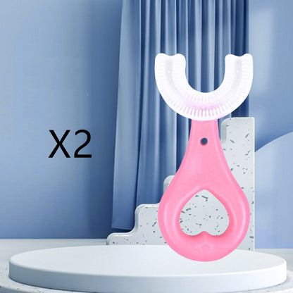 Children's U-shaped Food Grade Soft Rubber Toothbrush Health dealsniper-net