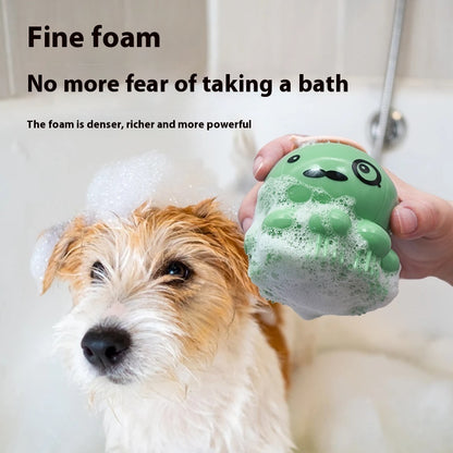 Pets Shower Brush Silicone Bath Massage Comb Pets Gym From House