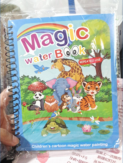 Children's Creative Magic Water Painting Book Kids dealsniper-net Animal world