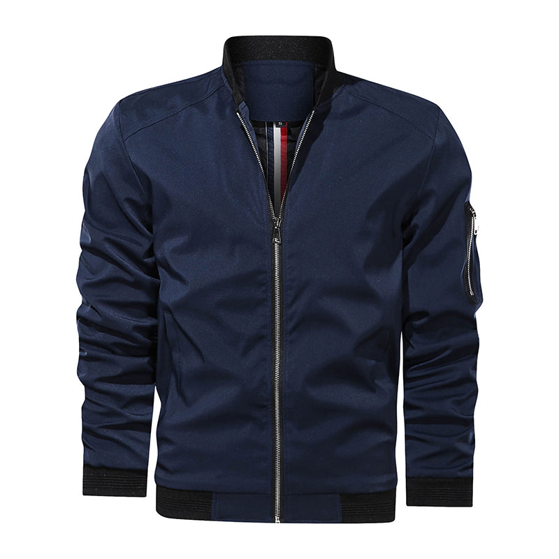 Men Jackets Spring Autumn Casual Coats Bomber Jacket Slim Fashion Male Outwear Men dealsniper-net Blue USA 3XL