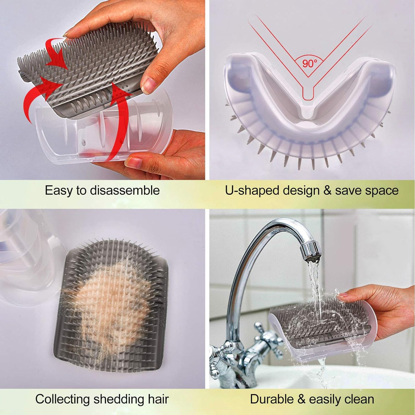 Cat Self Groomer Arch Self Cleaning Slicker Brush Upgraded Cat Brushes Pets Gym From House