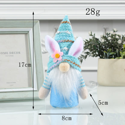 Lovely Easter Faceless Gnome Toy Holiday Party Table Decoration Home Holidays DealSniper.net Blue