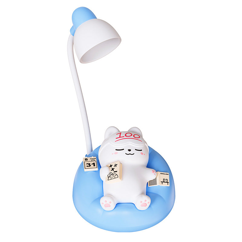 Creative Sleeping Cat Small Night Lamp Night Charging Pat Lamp Home Decor Gym From House Blue 84x84x152mm