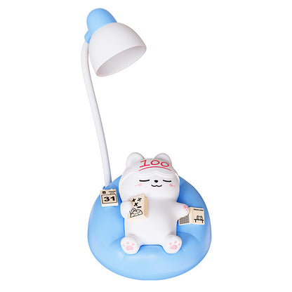 Creative Sleeping Cat Small Night Lamp Night Charging Pat Lamp Home Decor Gym From House Blue 84x84x152mm
