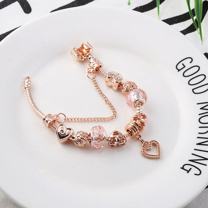 Fashion Love Geometric Rose Gold Bracelet Women's Jewelry Jewelry Gym From House