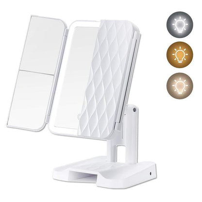 LED Light Makeup Mirror Magnifying Cosmetic Beauty Gym From House