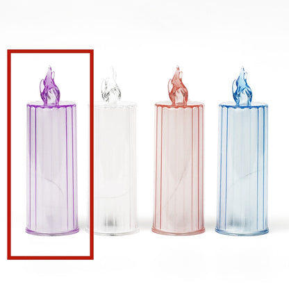 LED Electronic Candle Light Christmas Decorations Holidays Gym From House Line purple No base 1PC
