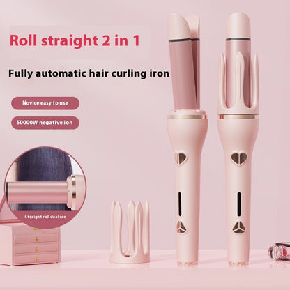 Hair Curler 32mm Negative Ion Intelligent Straight Comb Beauty DealSniper.net Pink AU